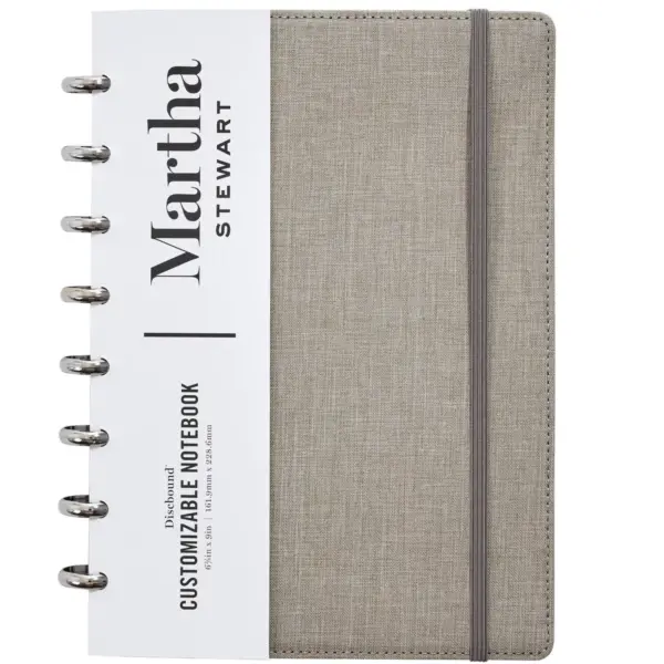 Martha Stewart Linen Junior Discbound Notebook MS102E