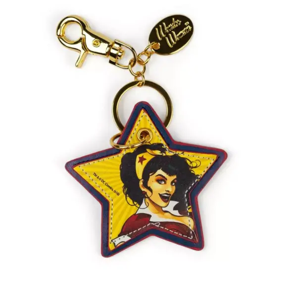 Crowded Coop, LLC DC Comics Bombshells Wonder Woman Faux Leather Keychain