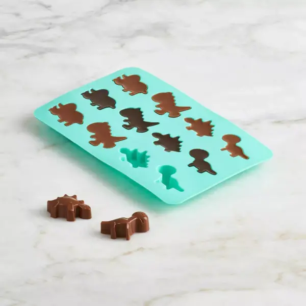 Trudeau 2pk Dinosaur Chocolate Molds Aqua