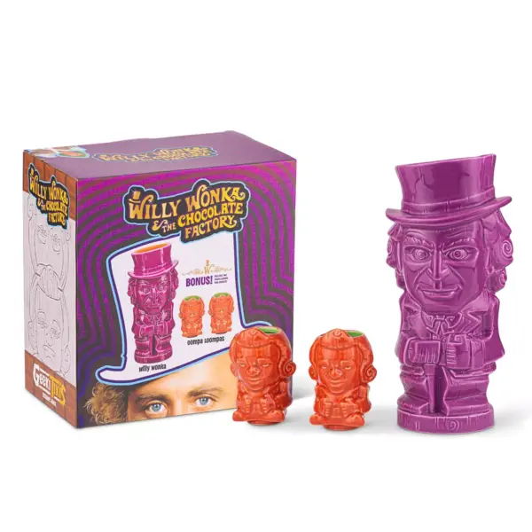 Beeline Creative Geeki Tikis Willy Wonka And The Chocolate Factory Mug Set | Ceramic Tiki Cups