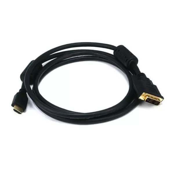 Monoprice High Speed Video Cable - 6 Feet - Black | 28AWG HDMI to DVI Adapter Cable with Ferrite Cores