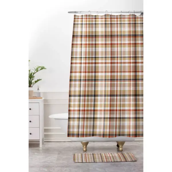 Neutral Weave Shower Curtain Brown - Deny Designs