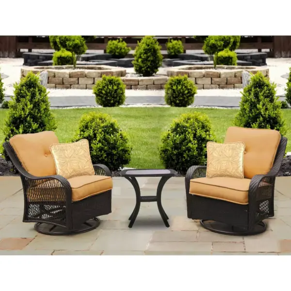 Merritt 3pc Woven Swivel Gliders Seating Set - Cambridge