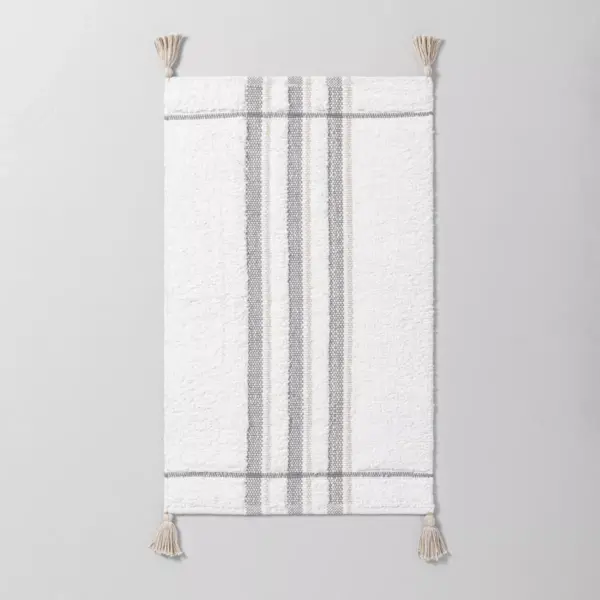 Bath Rug Bold Stripes Tonal Cream - Hearth & Hand™ with Magnolia