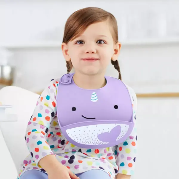 Skip Hop Zoo Silicone Bib - Narwhal