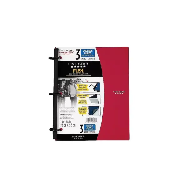 Five Star 3-Subject Notebook, 8.5 x 11 08126