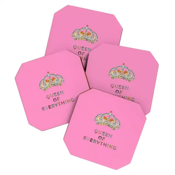 Bianca Green Queen of Everything Set of 4 Coasters - Deny Designs