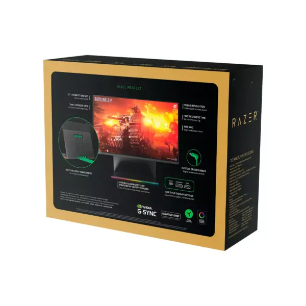 Razer Raptor 27" 144Hz Gaming Monitor - Non-Glare WQHD IPS Display - 90° Tilt