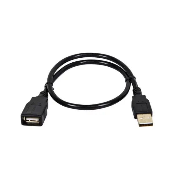 Monoprice USB 2.0 Extension Cable - 1.5 Feet - Black | Type-A Male to USB Type-A Female, 28/24AWG, Gold Plated Connectors