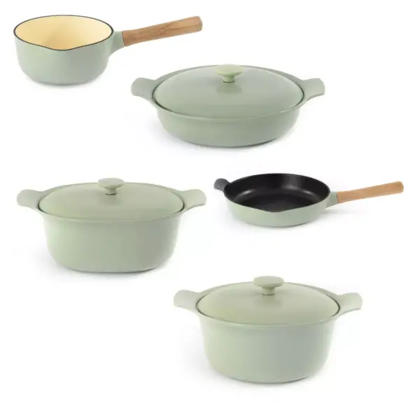 BergHOFF Ron 8Pc Cast Iron Cookware Set, Green