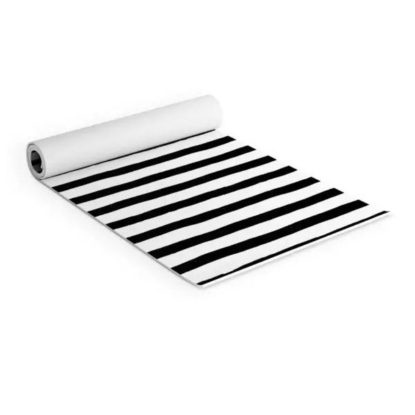 AvenieInk Stripes Black and White (6mm) 24" x 70" Yoga Mat - Society6