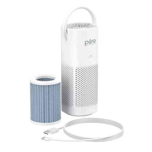 Pure Enrichment PureZone Mini Portable True HEPA Air Purifier White