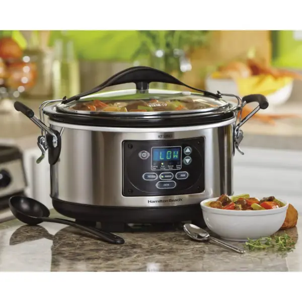 Hamilton Beach Set & Forget 6qt Programmable Slow Cooker - Silver