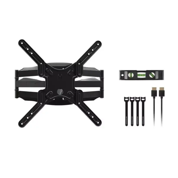 Monoprice Full-Motion Articulating TV Wall Mount For TVs 19in-55in, Max Weight 100 lbs, Ext. Range from 1.2in to 18.1in, VESA Patterns up to 400x400