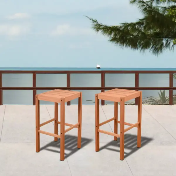 2pk Lima Eucalyptus Patio Bar Stool Set - Amazonia