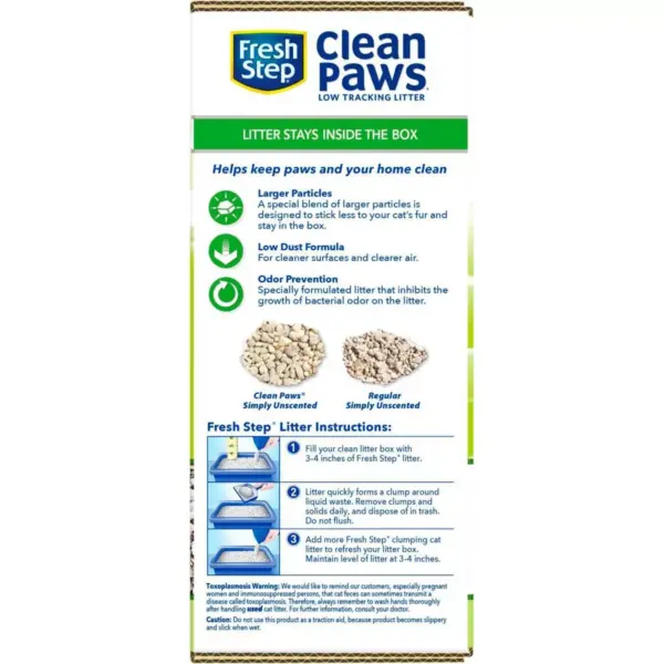 Fresh Step - Clean Paws Unscented Clumping Cat Litter - 22.5lb