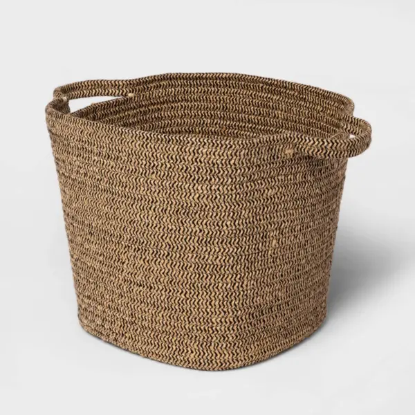 Large Jute Rope Basket Black/Natural - Threshold™