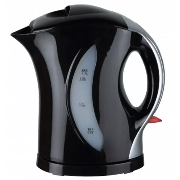 Brentwood 1.7 Liter Cordless Plastic Tea Kettle Black Silver Handle