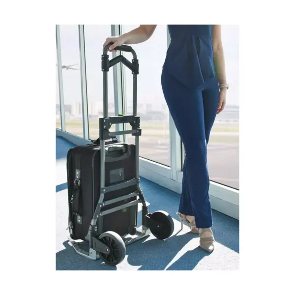 Liberty Industrial 10002 Easy Travel Folding Luggage Hand Truck Cart Aluminum Construction w/Grips Hand Truck