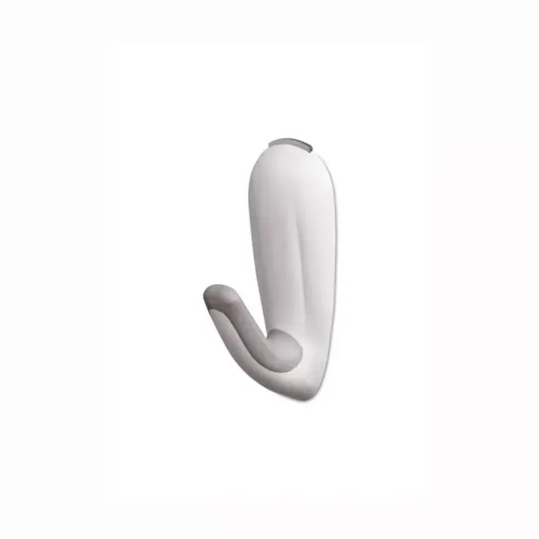 Command 1 Hook 2 Strips Large Sized Bathroom Decorative Hook with Water Resistant Strips White