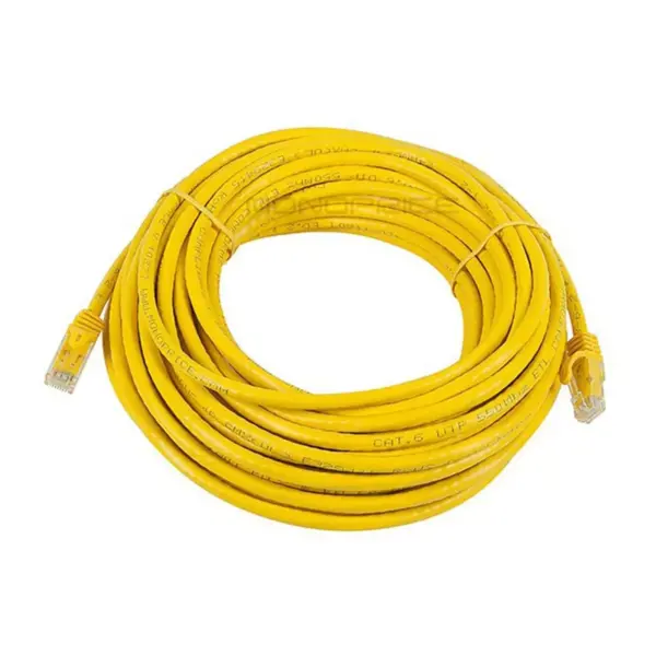 Monoprice Cat6 Ethernet Patch Cable - 50 Feet - Yellow | Network Internet Cord - RJ45, Stranded, 550Mhz, UTP, Pure Bare Copper Wire, 24AWG - Flexboot