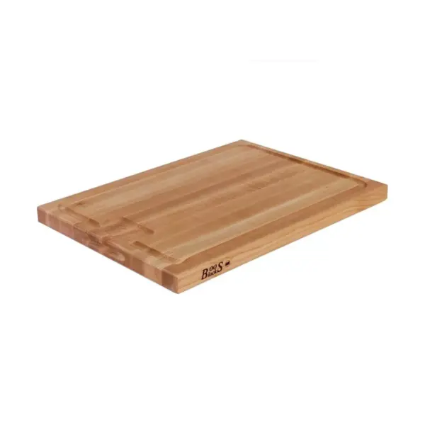 John Boos Block Au Jus 24 x 18 x 1.5 Inches Reversible Cutting/Carving Board with Juice Groove and Hand Grips, Maple Wood