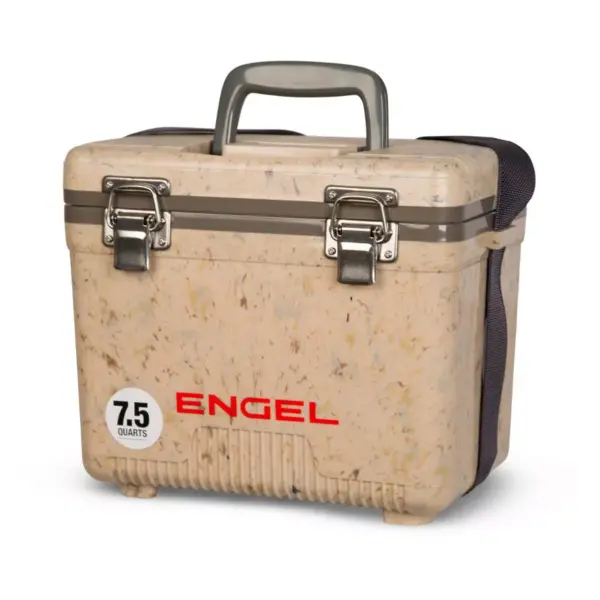 Engel 7.5-Quart 8-Can EVA Gasket Seal Ice and DryBox Cooler with Carry Handles and Shoulder Strap, Grassland