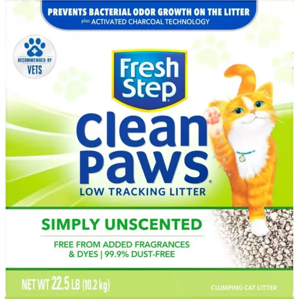 Fresh Step - Clean Paws Unscented Clumping Cat Litter - 22.5lb