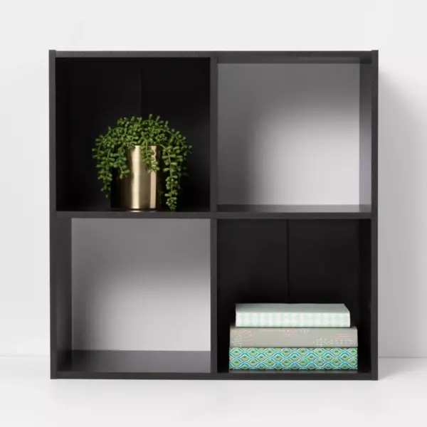 4 Cube Decorative Bookshelf Brown - Room Essentials™