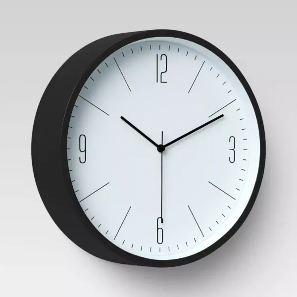 6" Plastic Table Top Wall Clock Black - Project 62™