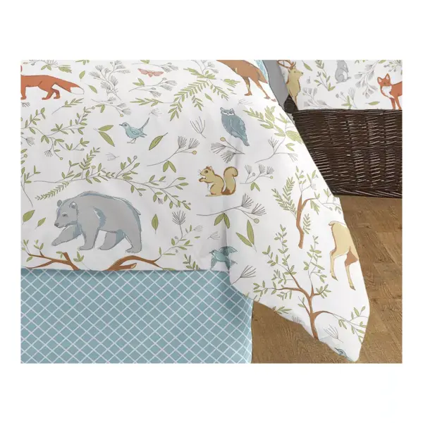 Gray & Blue Woodland Toile Comforter Set (Full/Queen) - Sweet Jojo Designs