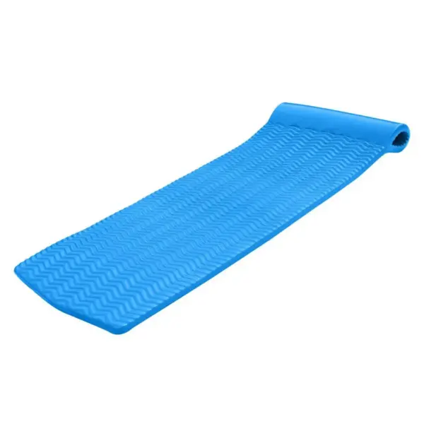 TRC Recreation PVC Pool Float Storage Drying Rack w/ 70 Inch Foam Lounger Blue