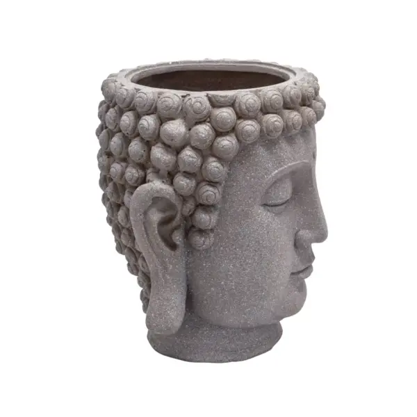 Buddha Head Planter Gray - Sagebrook Home