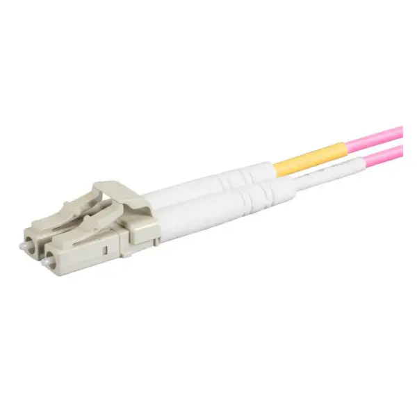 Monoprice Fiber Optic Cable - 5 Meter - Purple | OM4, LC/ST, Multi Mode Duplex, (50/125 Type) - Entegrade Series