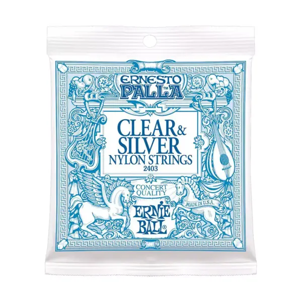 Ernie Ball 2403 Ernesto Palla Nylon Clear and Silver Classical Acoustic Guitar Strings