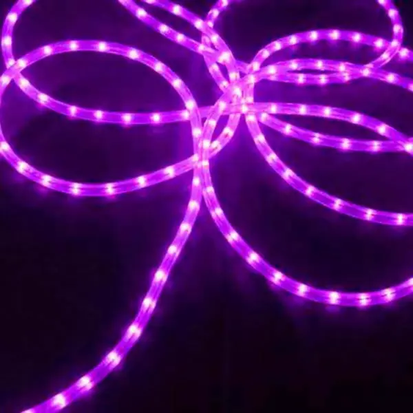 J. Hofert Co Commercial Grade Christmas Rope Light Set White Cord - Purple