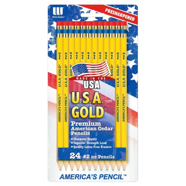 Write Dudes #2 Pre Sharpened Pencils, 1mm, 24ct