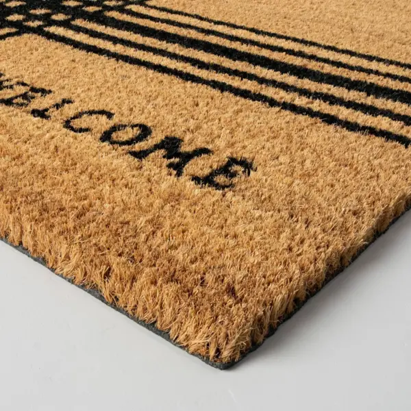 Cross Stripes 'Welcome' Coir Doormat - Hearth & Hand™ with Magnolia