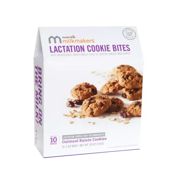 Munchkin Milkmakers Lactation Cookie Bites - Oatmeal Raisin - 10ct