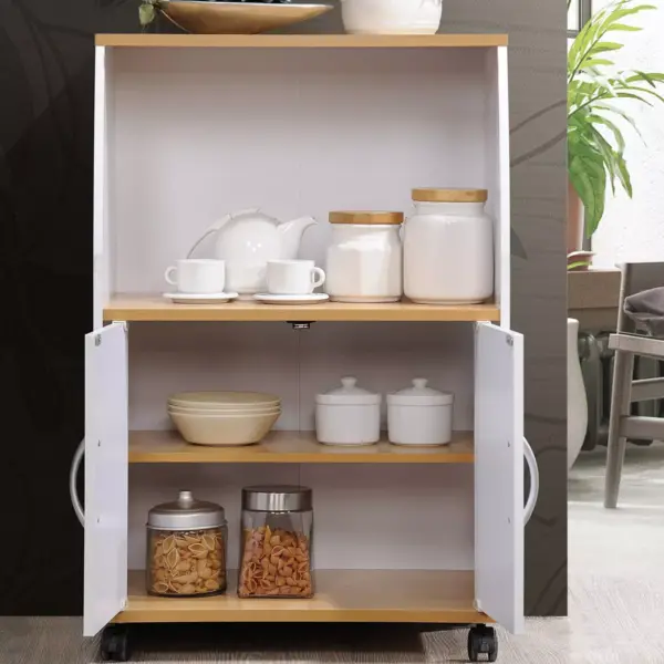 Mini Kitchen Cart White - Hodedah