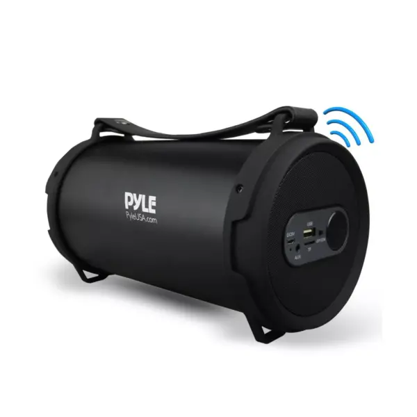 Pyle PBMSPG7 60 Watt Portable Bluetooth Wireless Indoor/Outdoor BoomBox Speaker Stereo Digital Sound Amplifier, Black (4 Pack)