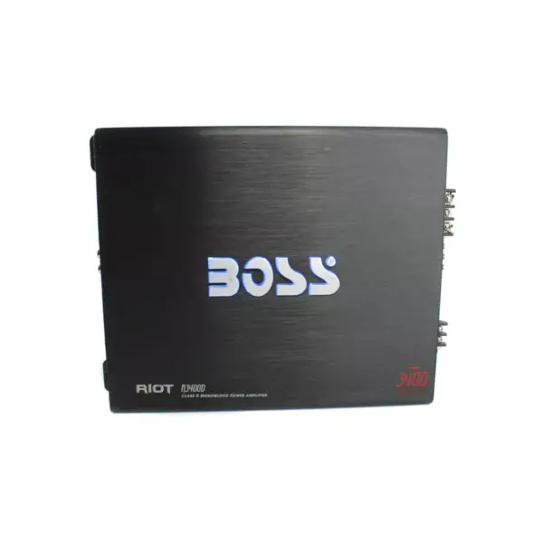 BOSS Audio Systems R3400D Riot 3400 Watt Monoblock Class D 1 Ohm Stable Car Audio MOSFET Power Amplifier with Remote Subwoofer Control