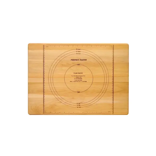 Wood Reversible Pastry Cutting Board in Birch Brown-Pemberly Row