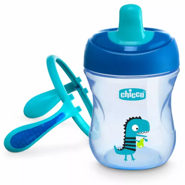 Chicco First Spout Trainer Portable Drinkware Sippy Cup - Blue - 2pk/7oz Each