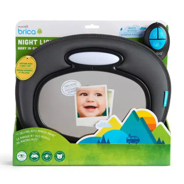 Munchkin Brica Night Light Musical Baby In-Sight Car Mirror