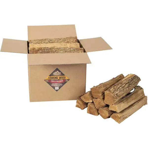 Smoak Firewood Indoor Outdoor Kiln Dried Cooking Grade 16 Inch Wood Logs For Meat Smoker Box, Grill, Stove, Chimney, & Pizza Oven, Hickory, 60-70 lbs