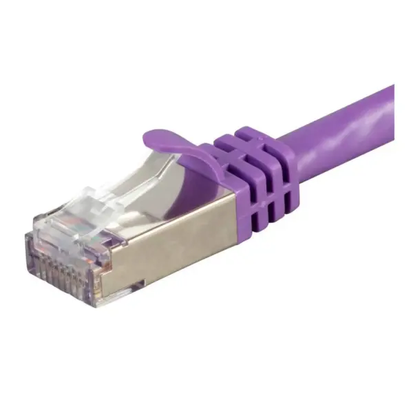 Monoprice Cat7 Ethernet Network Patch Cable - 50 feet - Purple | 26AWG, Shielded, (S/FTP) - Entegrade Series