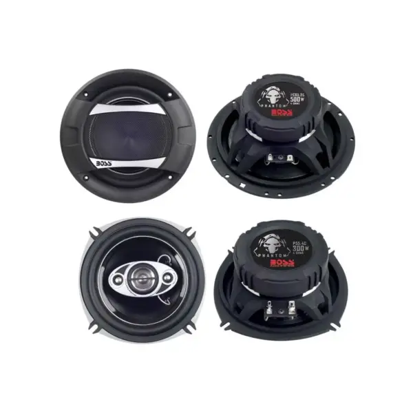 Boss PC65.2C 6.5" 500W 2-Way +2) Boss P55.4C 5.25" 300W 4-Way Car Speakers