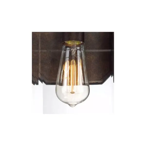 Franklin Iron Works Rustic Farmhouse Outdoor Wall Light Fixture Bronze 16 1/4" Clear Beveled Glass for Exterior House Porch Patio