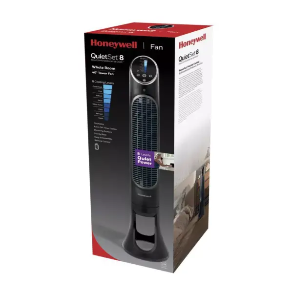 Honeywell Quiet Set 8-Speed Oscillating Tower Fan